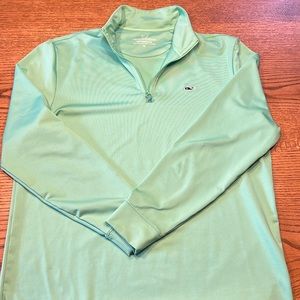 Vineyard Vines Mint Green Performance Quarter Zip. Size medium